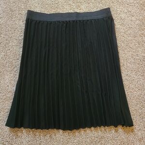 Vintage Black Pleated Accordion Skirt Lined